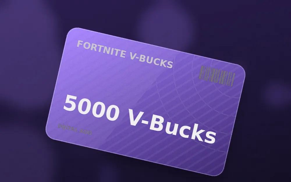 Fortnite 5000 V-Bucks Kartı